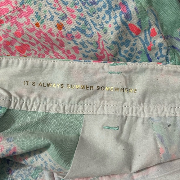 Lilly Pulitzer Minty Fresh Fansea Callahan Shorts Size 4 - Picture 5 of 5